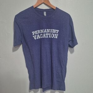 Purple  Men's T-Shirt " PERMANENT VACATION"